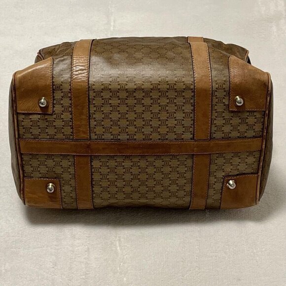 Celine Boston Bag Brown Macadam Pattern - Picture 4 of 10